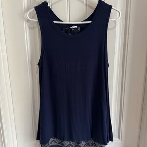 Navy Blue Sleeveless Top